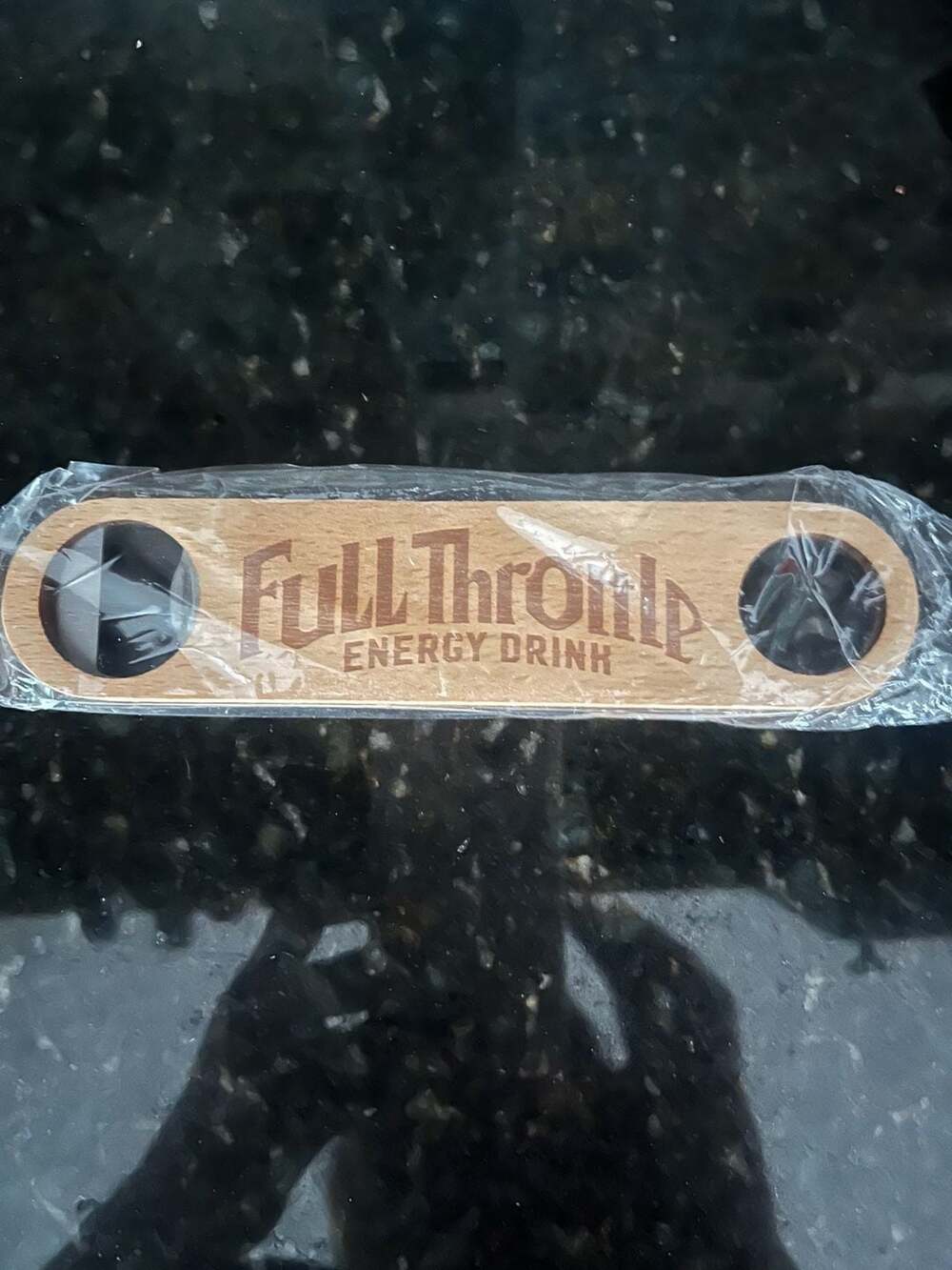 Full Throttle Energy Drink American Flag Wooden Bottle Opener